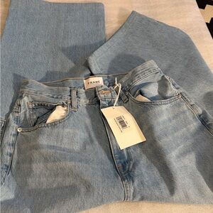 FRAME DENIM FLARE WIDE LEG Light Blue Jeans Size 29 WOMENS